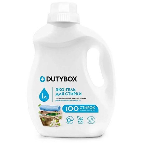 Средство для стирки Dutybox, 1 л, экологичное, гель-концентрат, фруктовая свежесть (db-5101)