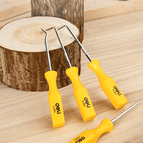 Набор крючков для слесарных работ Deli YS EDL3104, 4 шт, пластиковая рукоятка