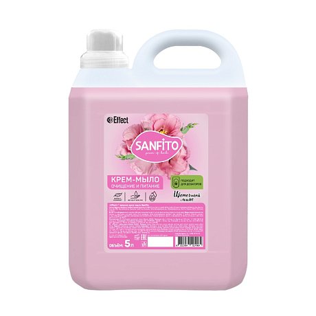 Мыло-крем "Effect Sanfito", 5 л, цветочный микс