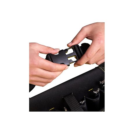 Сумка для инструментов поясная Deli YS EDL-P5, 250х140х210 мм, ткань Oxford, черный