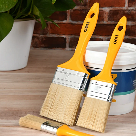 Набор кистей Deli YS EDL509157, малярных, 25/50/75 мм, смешанная щетина, 3 шт