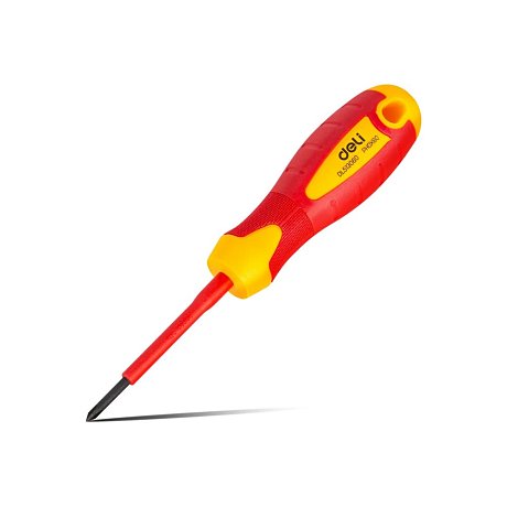 Отвертка диэлектрическая Deli YS EDL513060, PH2х60 мм, желтый, красный
