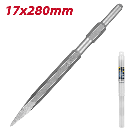 Зубило пиковое Deli YS EDH-HJZ017-E1, для отбойного молотка, 17 x 280 мм, HEX
