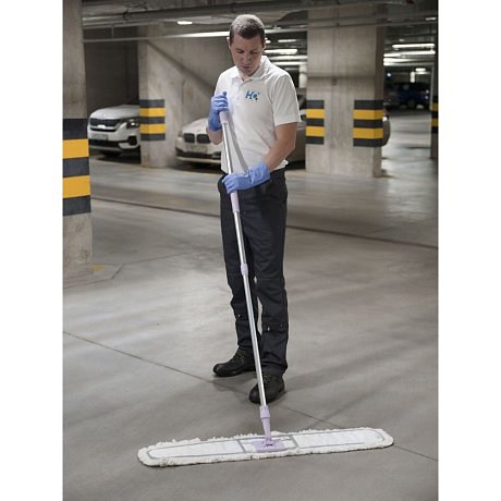 Перчатки латексные HQ Profiline, р-р M, с х/б покрытием, синий