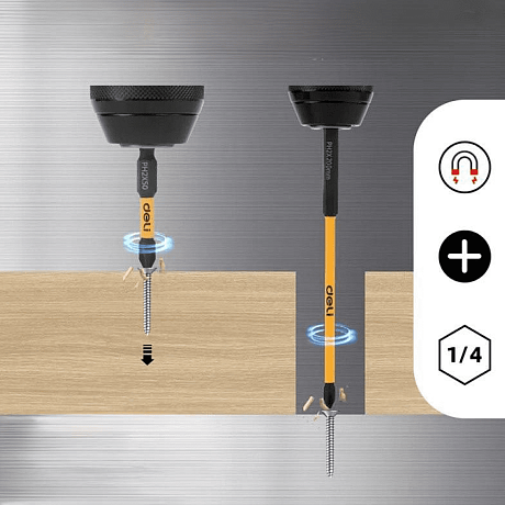 Бита Deli YS EDL251200, ударная, 10 шт., PH2 x 200 мм