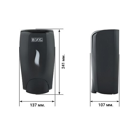 Диспенсер BXG SD-1198В, для мыла жидкого 1 л, пластик, черный