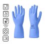 Перчатки латексные HQ Profiline, р-р M, с х/б покрытием, синий