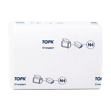 Салфетки ТОРК Стандарт для диспенсера N4, 200 шт/упак, 2 слоя, белый (10844)