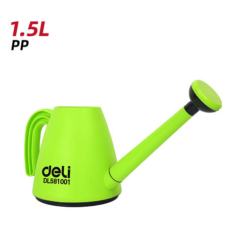 Лейка Deli GS EDL581001, пластмассовая, 1,5 л, зеленая