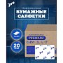 Салфетки бумажные PROtissue 16х21см, 2 слоя, V - сложение, белый, 200 листов (C251)