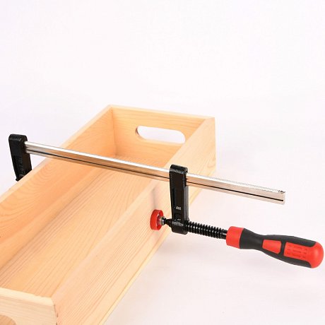 Струбцина F-образная Deli RS EDL111280Z, 120х800 мм, усиленная, черный, красный
