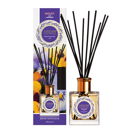 Аромадиффузор Areon Home perfume sticks фиалка и масло лаванды, 150 мл