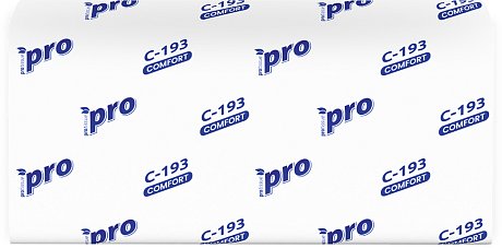 Полотенца бумажные PROtissue V - сложение 250 листов, 1 слой, 100% целлюлоза (C193)