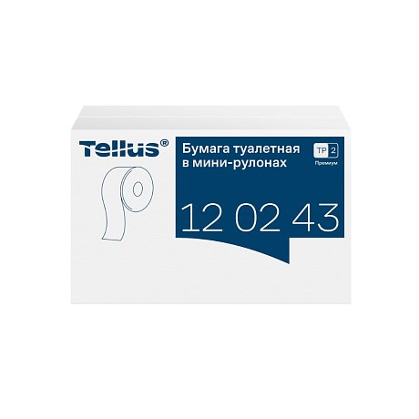 Бумага туалетная Tellus Премиум T2, в мини-рулонах, 170 м, 2 слоя (120243)