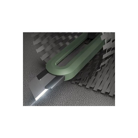Набор ножей строительных Deli HS EHT4003, 3 шт (ножи 9мм/18мм/трапеция), Soft Touch, зеленый