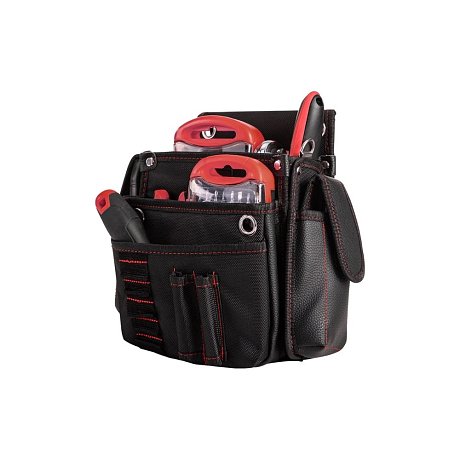 Сумка для инструментов поясная Deli RS EDL5865, 250х110х250 мм, ткань Oxford, нейлон, черный