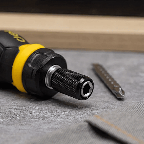 Двухсторонняя отвертка Deli YS EDL626010, с трещоткой, PH2+SL6