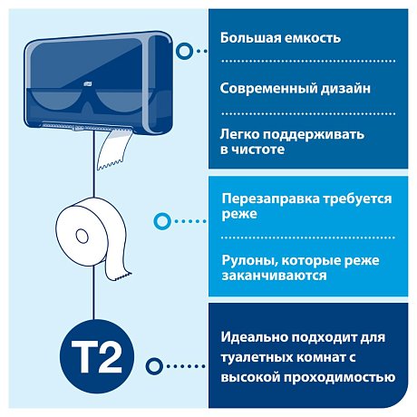 Бумага туалетная ТОРК Комфорт Т2 в мини-рулонах, 170 м, 2 слоя (120231)