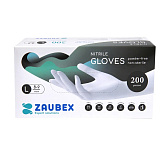 Перчатки нитриловые неопудренные Zaubex