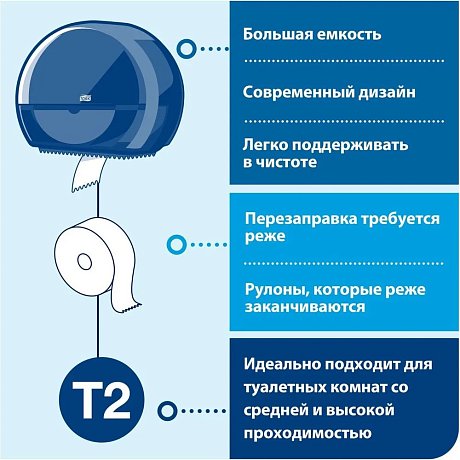 Бумага туалетная Tellus Стандарт, Т2, в мини рулоне, 200 м, 1 слой (120197)