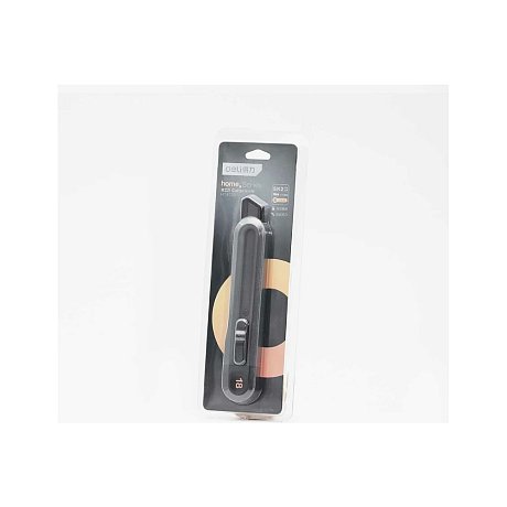 Нож строительный Deli HS EHT4018, 18 мм, Soft Touch, черный
