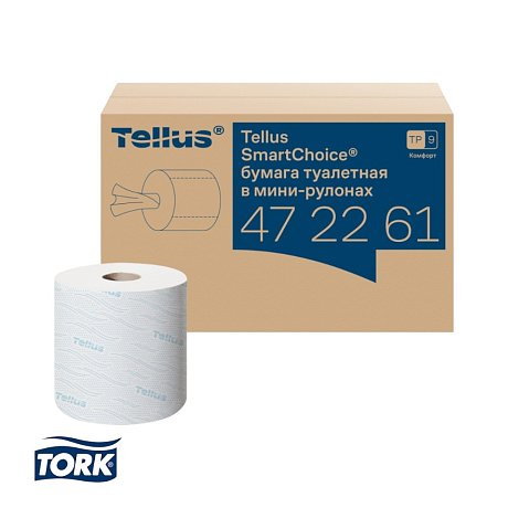 Бумага туалетная Tellus Комфорт TP9 SmartChoice, в мини-рулонах, 118,2 м, 2 слоя (472261)