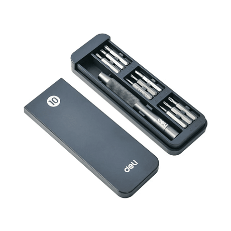 Набор прецизионных отверток Deli YS EDL241010J, 10 шт., кейс