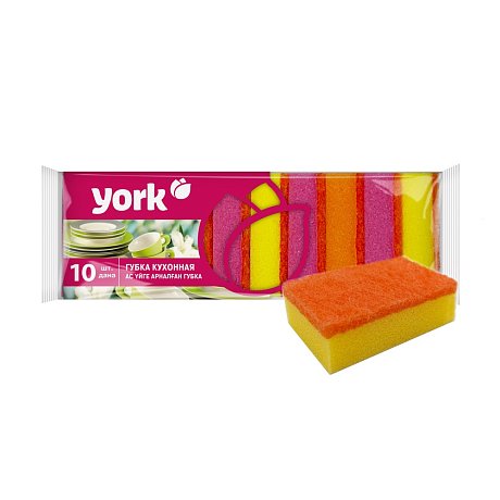 Губка кухонная для мытья посуды York 