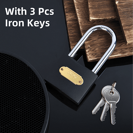 Замок навесной Deli EDLEDL508406, 60 мм, автомат, 3 ключа, защита от влаги