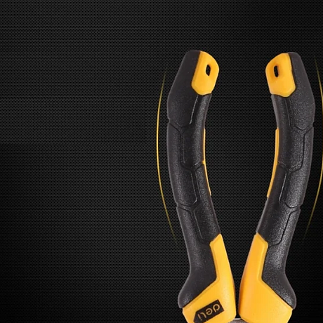 Длинногубцы Deli YS EDL2106Z, 160 мм, 2-х компонентные рукоятки