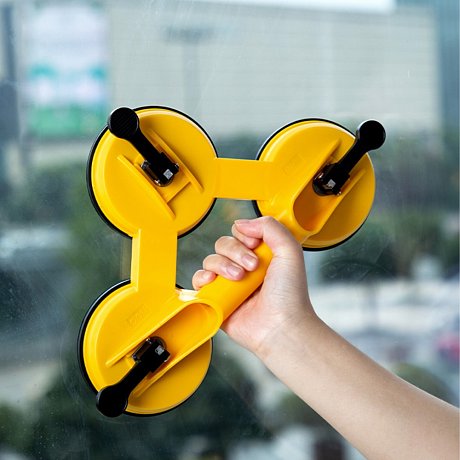 Стеклодомкрат Deli YS EDL-XP23, тройной, до 120 кг, желтый