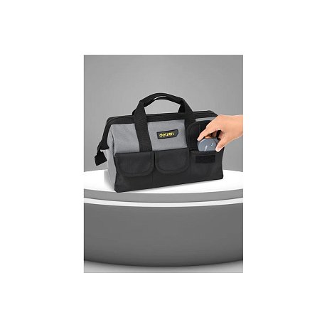 Сумка для инструментов Deli YS EDL430016, 360х180х250 мм, ткань Oxford, черный, желтый