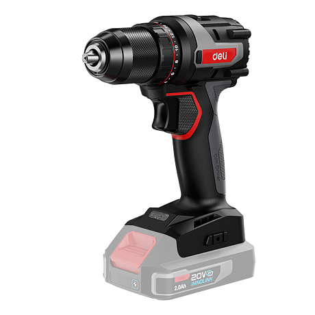 Аккумуляторная дрель-шуруповерт Deli RS EDE-DZ20-1, 20 В, 50 Нм, без АКБ и З/У, коробка
