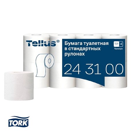 Бумага туалетная Tellus Премиум TР4, 8 рулонов, 15 м, 3 слоя (243100)