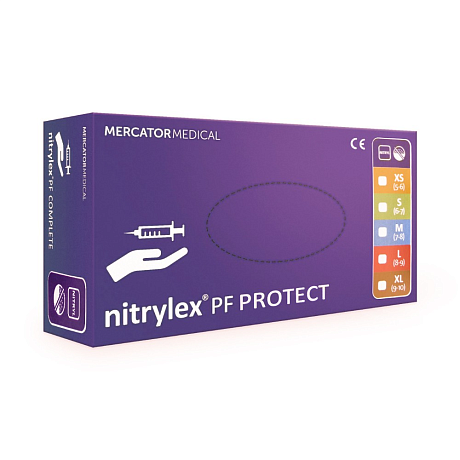 Перчатки нитриловые неопудренные одноразовые текстурированные Nitrylex, размер XS