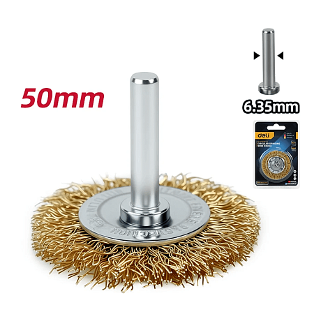 Щетка для дрели Deli YS EDH-GSS075-E3, плоская, проволочная