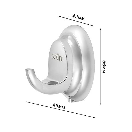 Крючок одинарный Solinne Classic 15011, хром