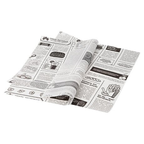 Бумага оберточная Газета, 30,5х30,5 см, парафинированная, 500 листов