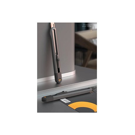 Нож строительный Deli HS EHT4009, 9 мм, Soft Touch, черный