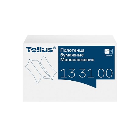 Полотенца бумажные Tellus Синглфолд Премиум, листовые, 2 слоя, 200 листов, H3 (133100)