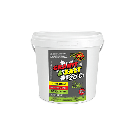 Противогололёдный материал ПГМ РАДМИКС, Гранитосоль ведро, 15 кг