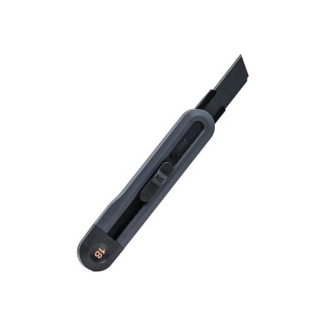 Нож строительный Deli HS EHT4018, 18 мм, Soft Touch, черный