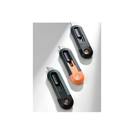 Нож строительный Deli HS HT4007C, 80x25 мм, Soft Touch, оранжевый