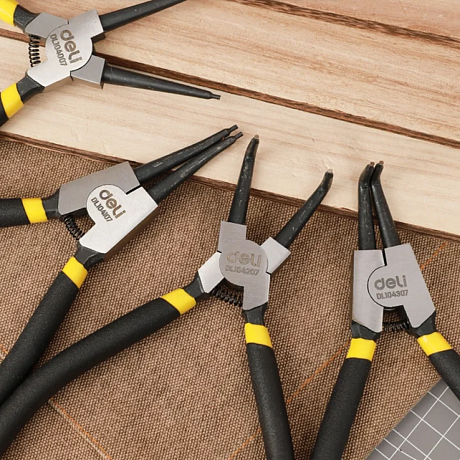 Съемник стопорных колец Deli YS EDL104007, 180 мм, прямые