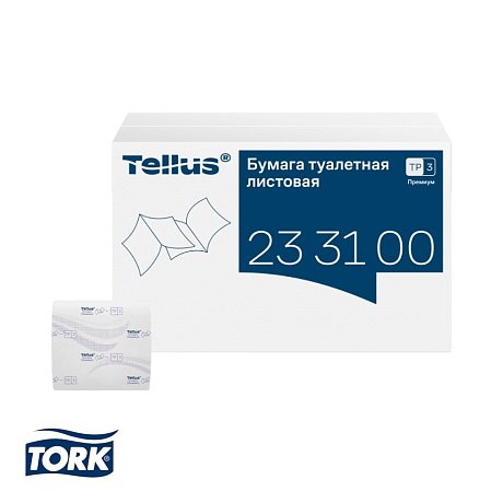 Бумага туалетная Tellus Премиум TР3, листовая, 200 листов, 2 слоя (233100)