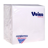 Салфетки бумажные "Veiro", 100 шт/упак, 24x24см, белый