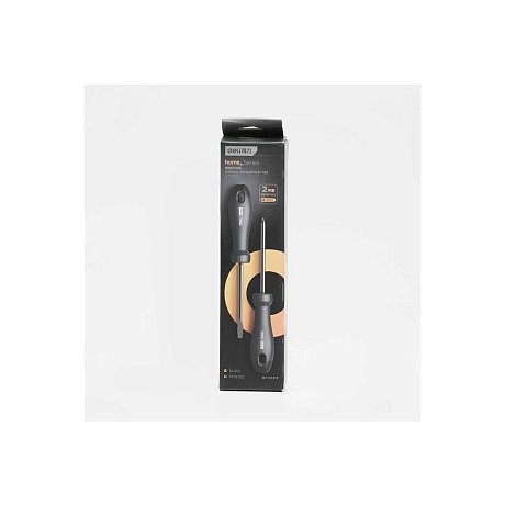 Набор отверток Deli HS EHT1002, 2 шт.(PH1х100,SL5х100), Soft Touch, черный