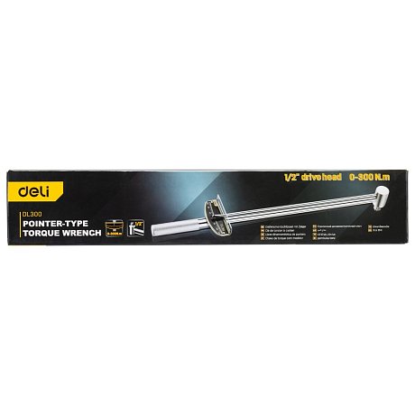 Ключ динамометрический Deli YS EDL300, 0-300 Нм 1/2