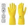 Перчатки латексные HQ Profiline, р-р L, с х/б покрытием, желтый