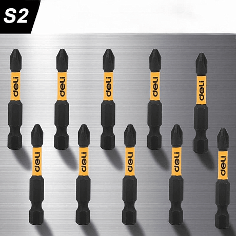 Бита Deli YS EDL251050, ударная, 10 шт., PH2 x 50 мм